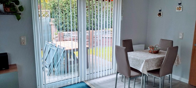 Ferienwohnung in Kühlungsborn - Vogel - Sitzecke mit Blick auf die Terrasse