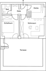 Ferienwohnung in Gr&ouml;mitz - Deichkrone - Grundriss der Wohnung