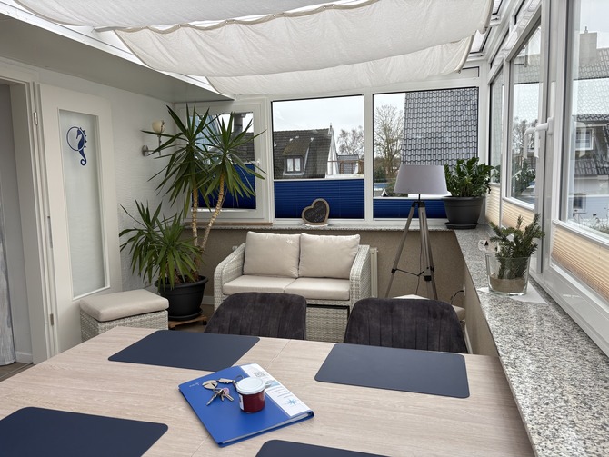 Ferienwohnung in Niendorf/Ostsee - Haus Edda FeWo Schwalbennest - 15qm beheizbarer Wintergarten