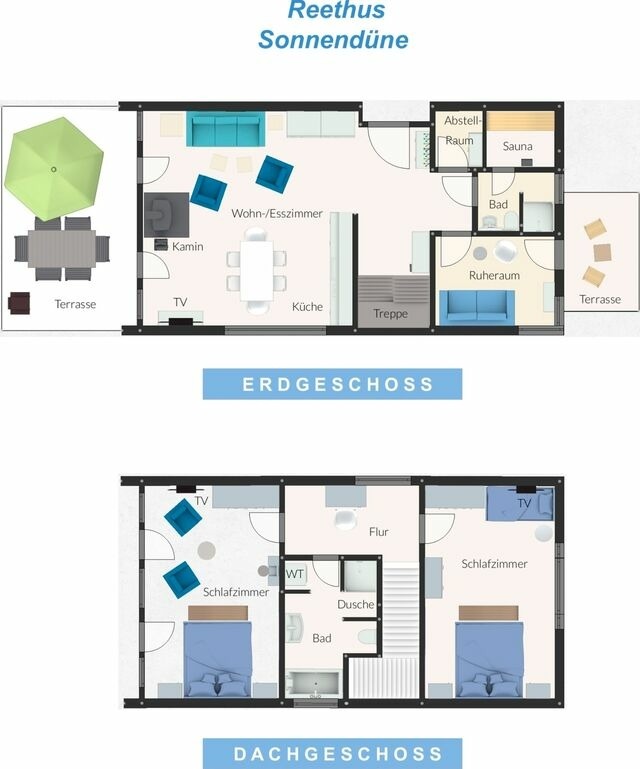 Ferienhaus in Heiligenhafen - Ostsee - Reetdachhaus Nr. 10 "Reethus Sonnendüne" im Strand Resort - Bild 19