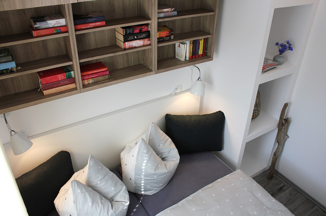 Bungalow in Göhren - Strandkiste Göhren - Schlafzimmer, Doppelbett 180x200 cm