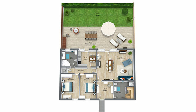 Ferienhaus in Heringsdorf - Insellicht BRINKMANNHAUS - entspannend gro&szlig; fast am Strand Sauna Terrasse Grill - Bild 2