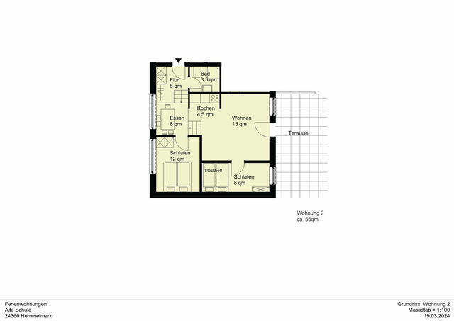 Ferienwohnung in Barkelsby-Hemmelmark - Alte Schule 2 - Bild 7