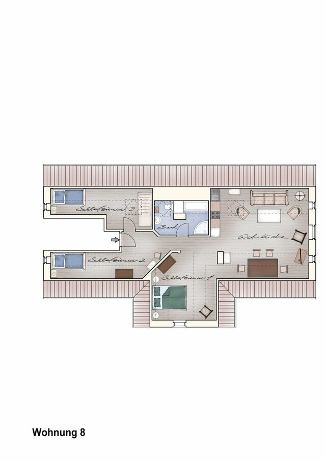 Ferienwohnung in Neuenkirchen (R&uuml;gen) - R&uuml;gen Ferienwohnung 8 am Wasser Gut Grubnow mit WLAN und Sauna - Bild 14